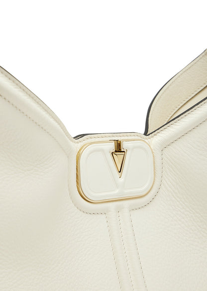 VLogo Leather Hobo bag