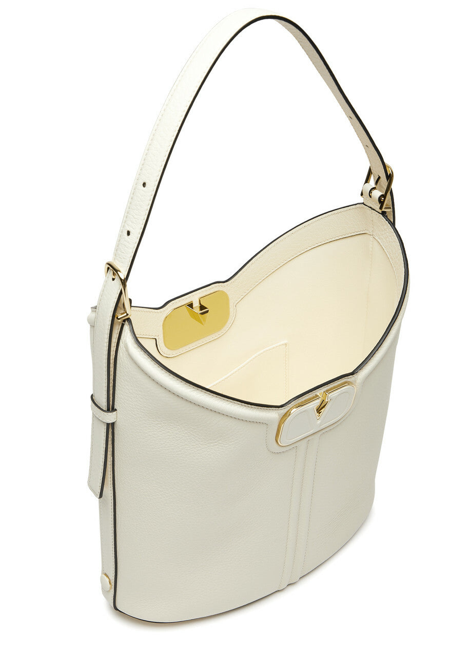 VLogo Leather Hobo bag