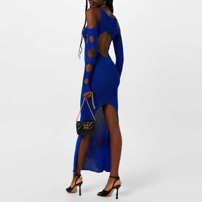 Viscose Long Sleeve Cut Out Maxi Dress