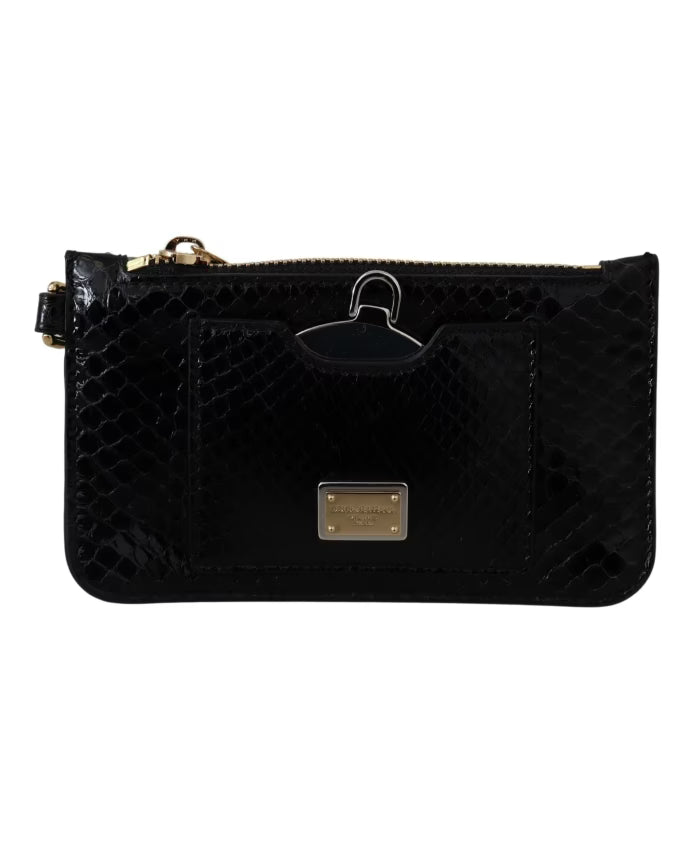 Python Pattern Leather Wristlet Wallet