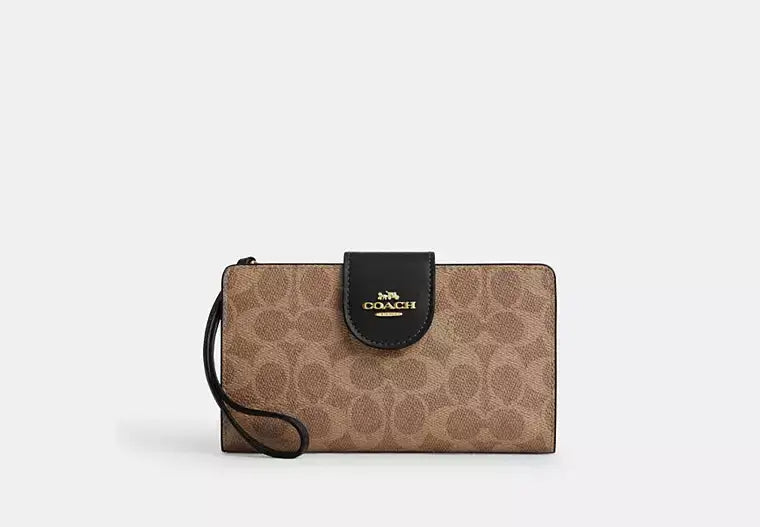 Coach Phone Wallet In Signature Canvas - Wallets | Shop From The Mirage