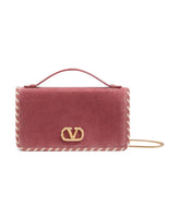 Rose Pink Bag with Gold-tone Logo