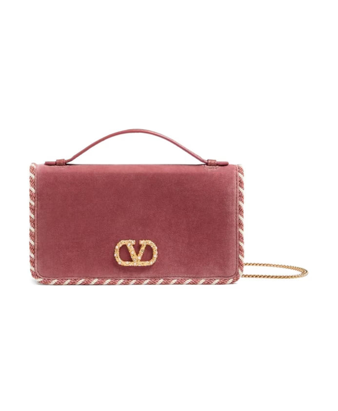 Rose Pink Bag with Gold-tone Logo