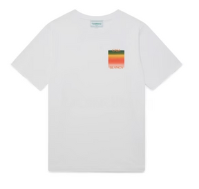 Casablanca Gradient Logo White T-Shirt