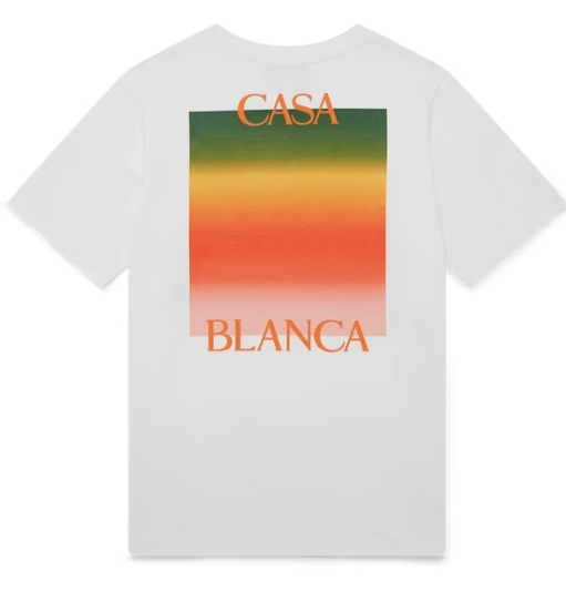 Casablanca Gradient Logo White T-Shirt