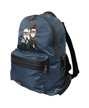 Blue Nylon DGFamily Patch Backpack