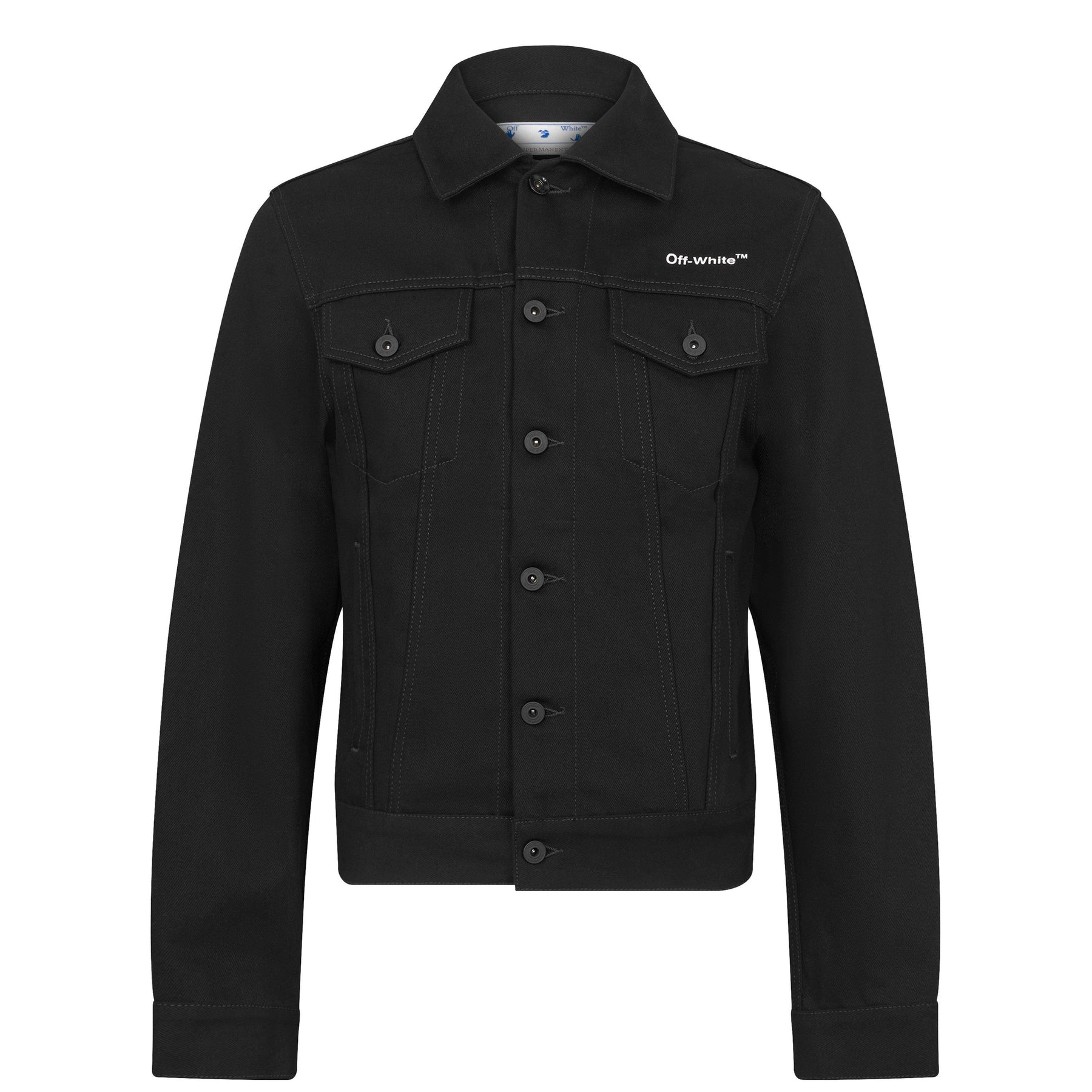 Men's Diagonal Tab Jacket, Large Diagonal Print Denim