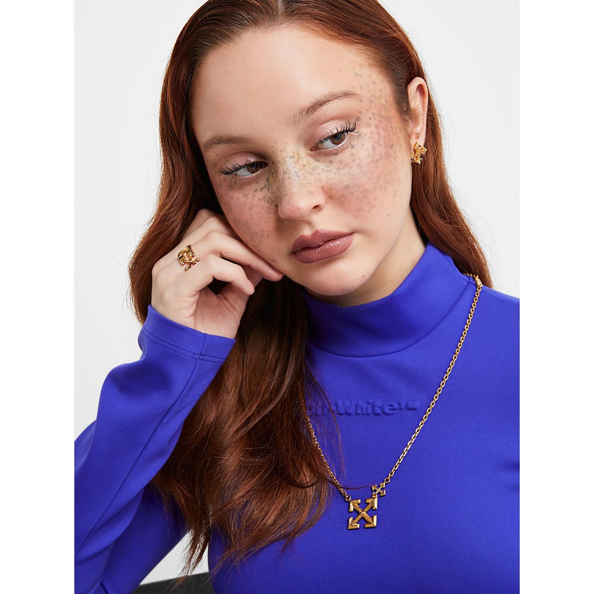 Women's Double Arrow Cross Design Necklace