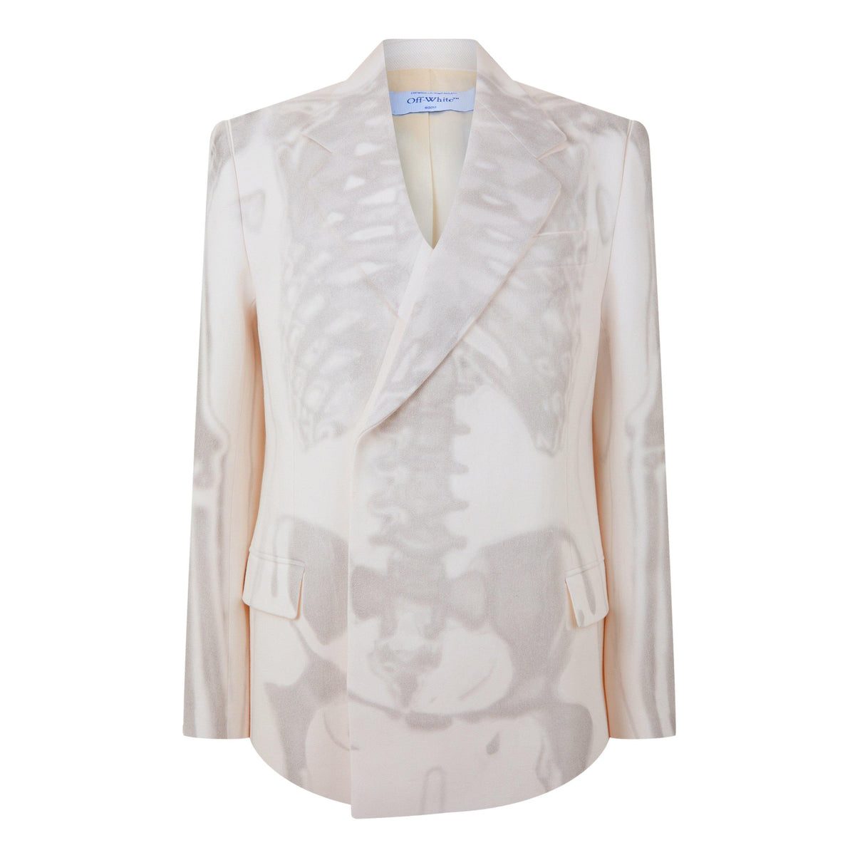 Men's Body Scan Relax Denim Jacket, All-Over Skeleton Graphic