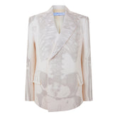 Men's Body Scan Relax Denim Jacket, All-Over Skeleton Graphic