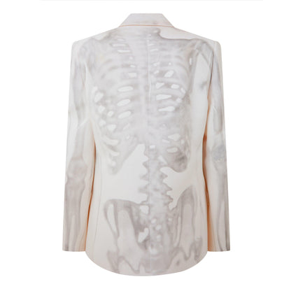 Men's Body Scan Relax Denim Jacket, All-Over Skeleton Graphic