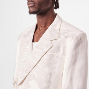 Men's Body Scan Relax Denim Jacket, All-Over Skeleton Graphic