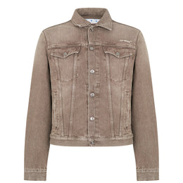 Tab Slim Cotton Long Sleeve Denim Jacket