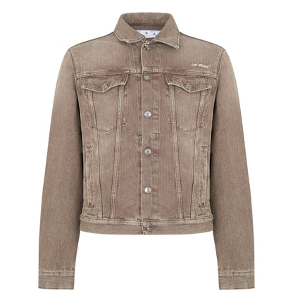 Tab Slim Cotton Long Sleeve Denim Jacket