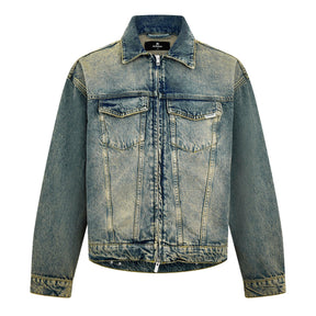 Men's Distressed Denim Jacket