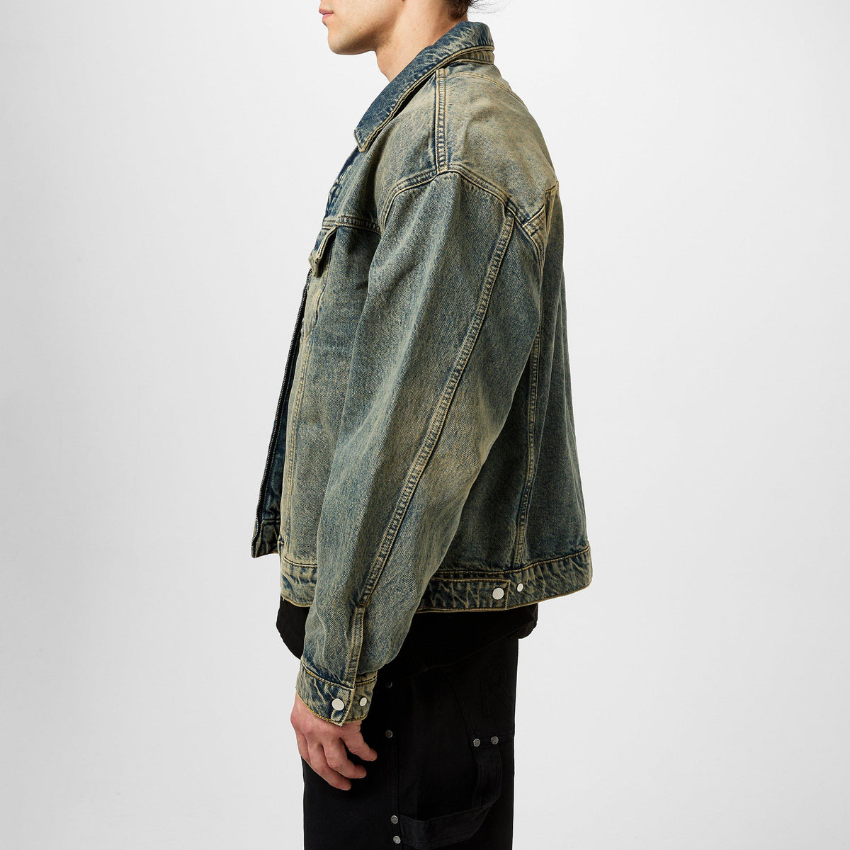 Men's Distressed Denim Jacket