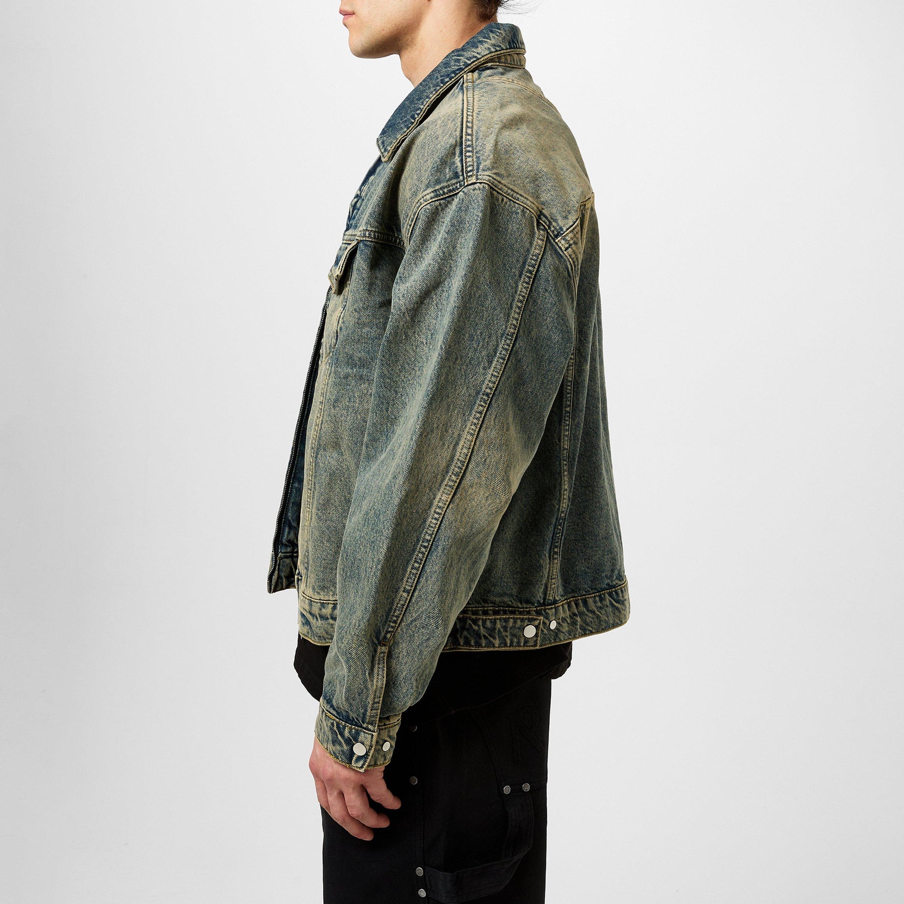 Men's Distressed Denim Jacket