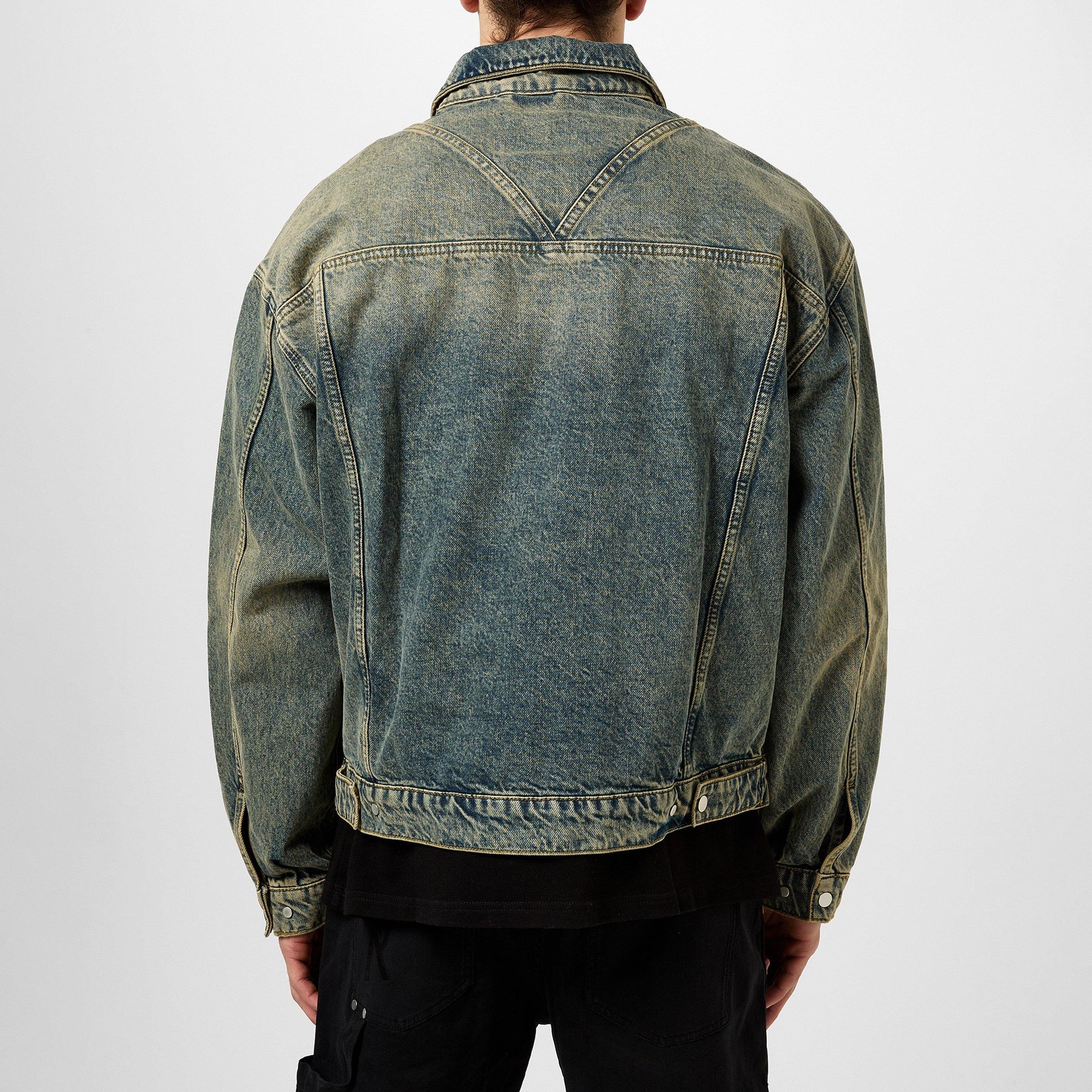 Men's Distressed Denim Jacket