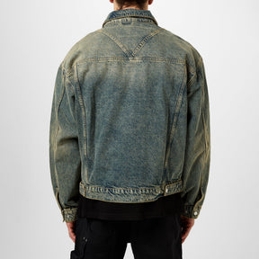 Men's Distressed Denim Jacket