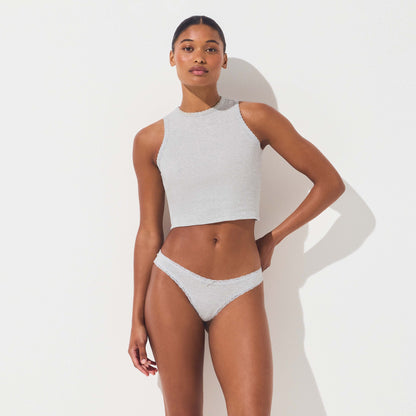 Lightweight Cotton Lace Thong