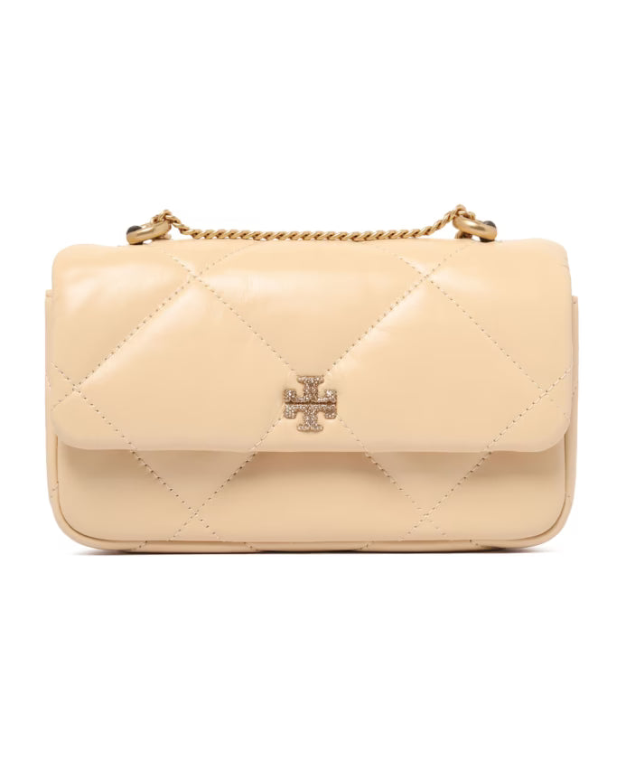 Beige Kira Shoulder Bag with Diamond Quilting