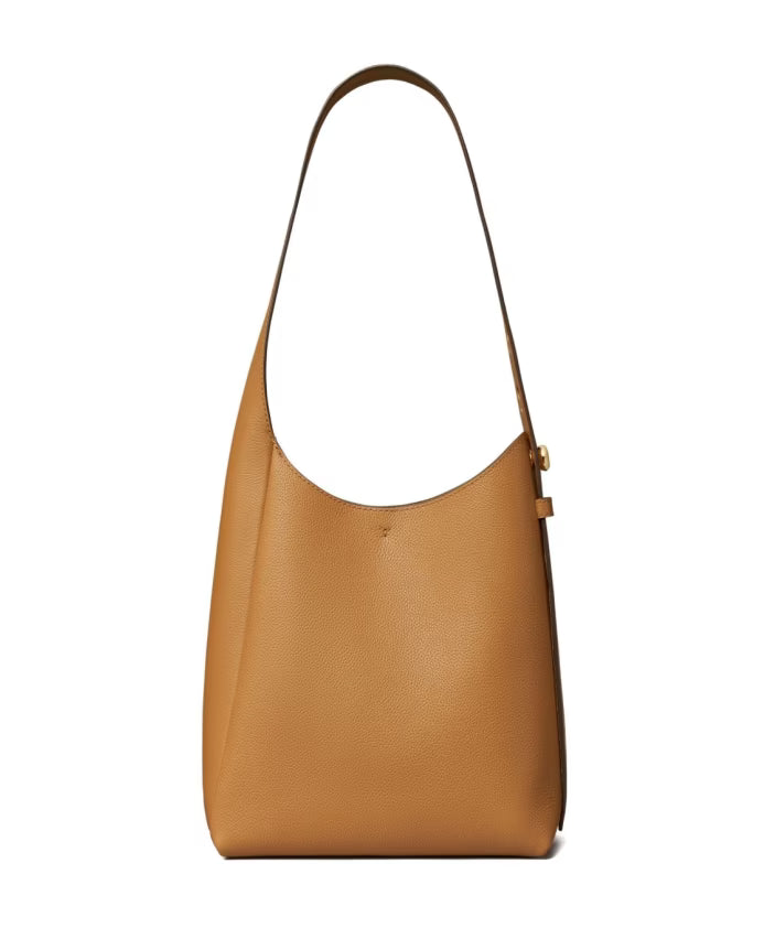 Brown Shoulder Bag with Subtle Logo