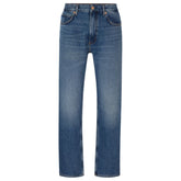 regular-fit jeans in blue stonewashed denim