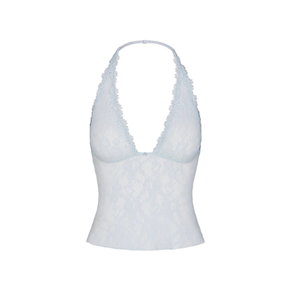Stretch Lace Halter Top