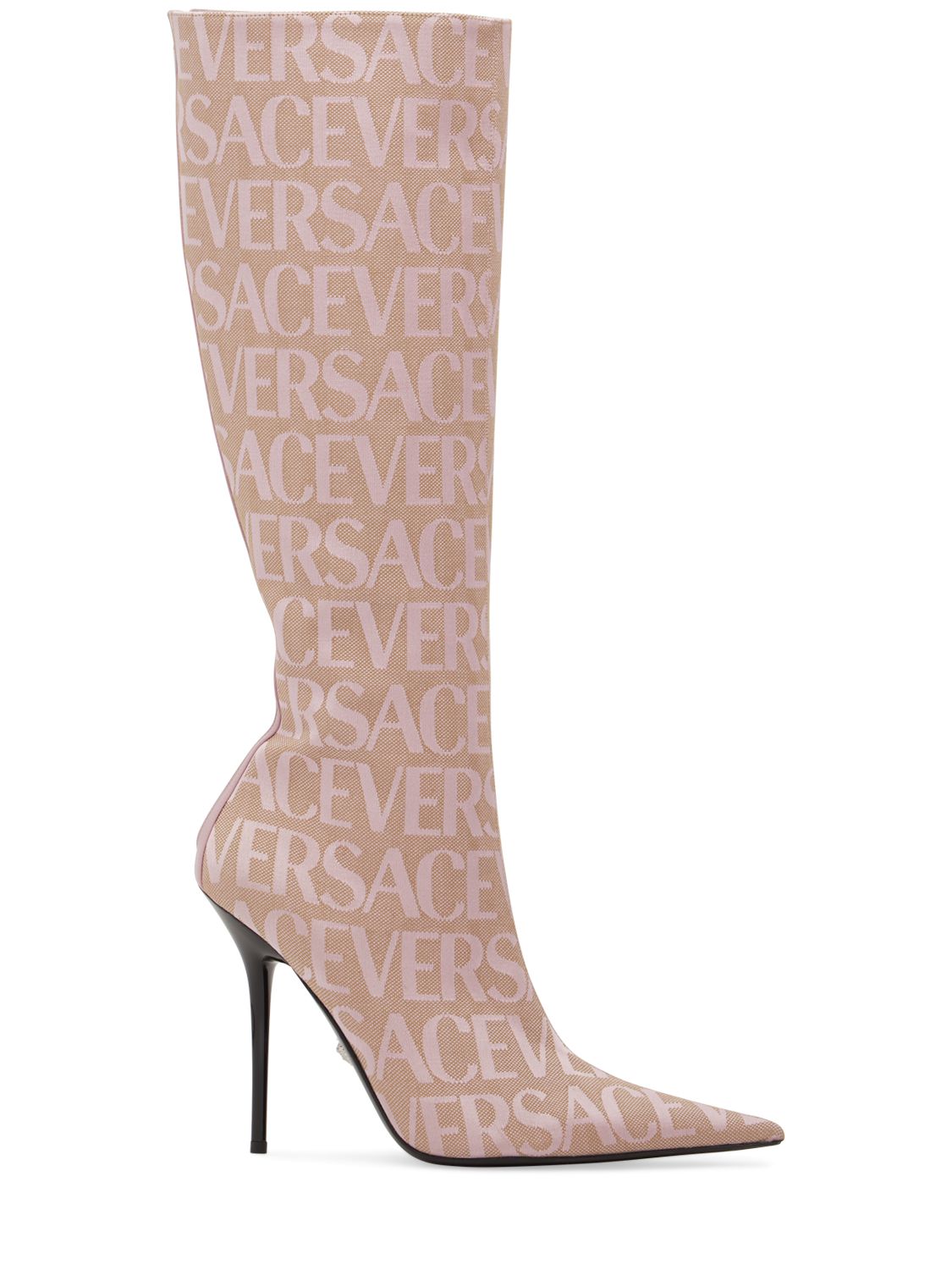 Versace 110mm Canvas & leather boots