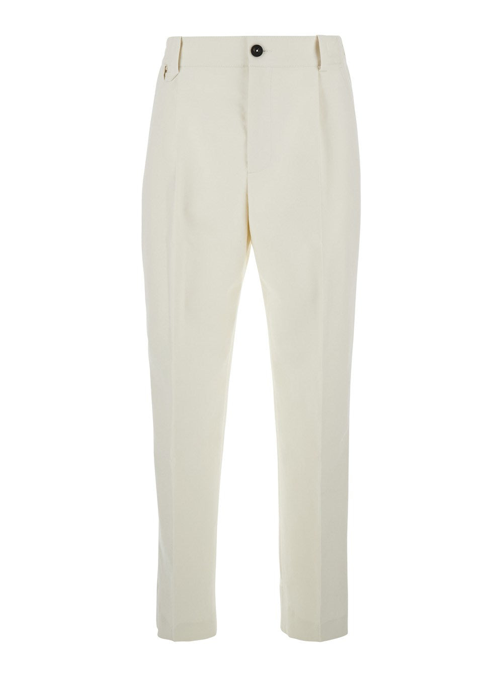 Jacquemus White Pants with Button Closure in Cotton Man