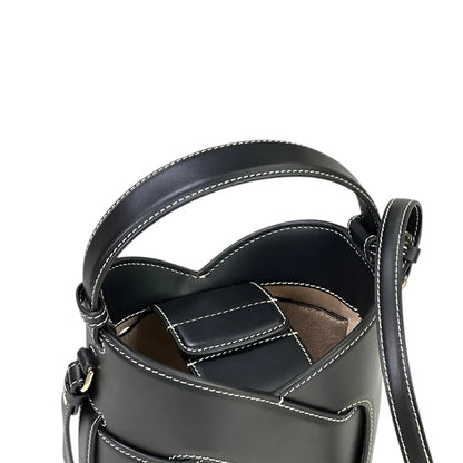 Polène Nodde Seau Edition Black Calf Leather