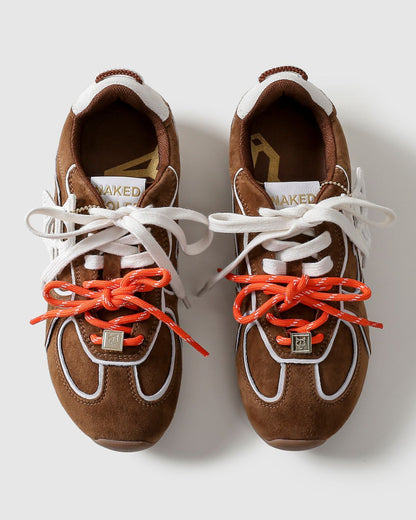 Adored Tan/White Suede