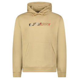 Burberry Logo Embroidered Hoodie Beige