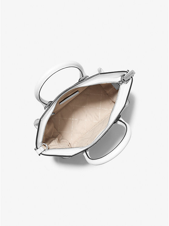 Avril Small Studded Patchwork and Signature Logo Satchel