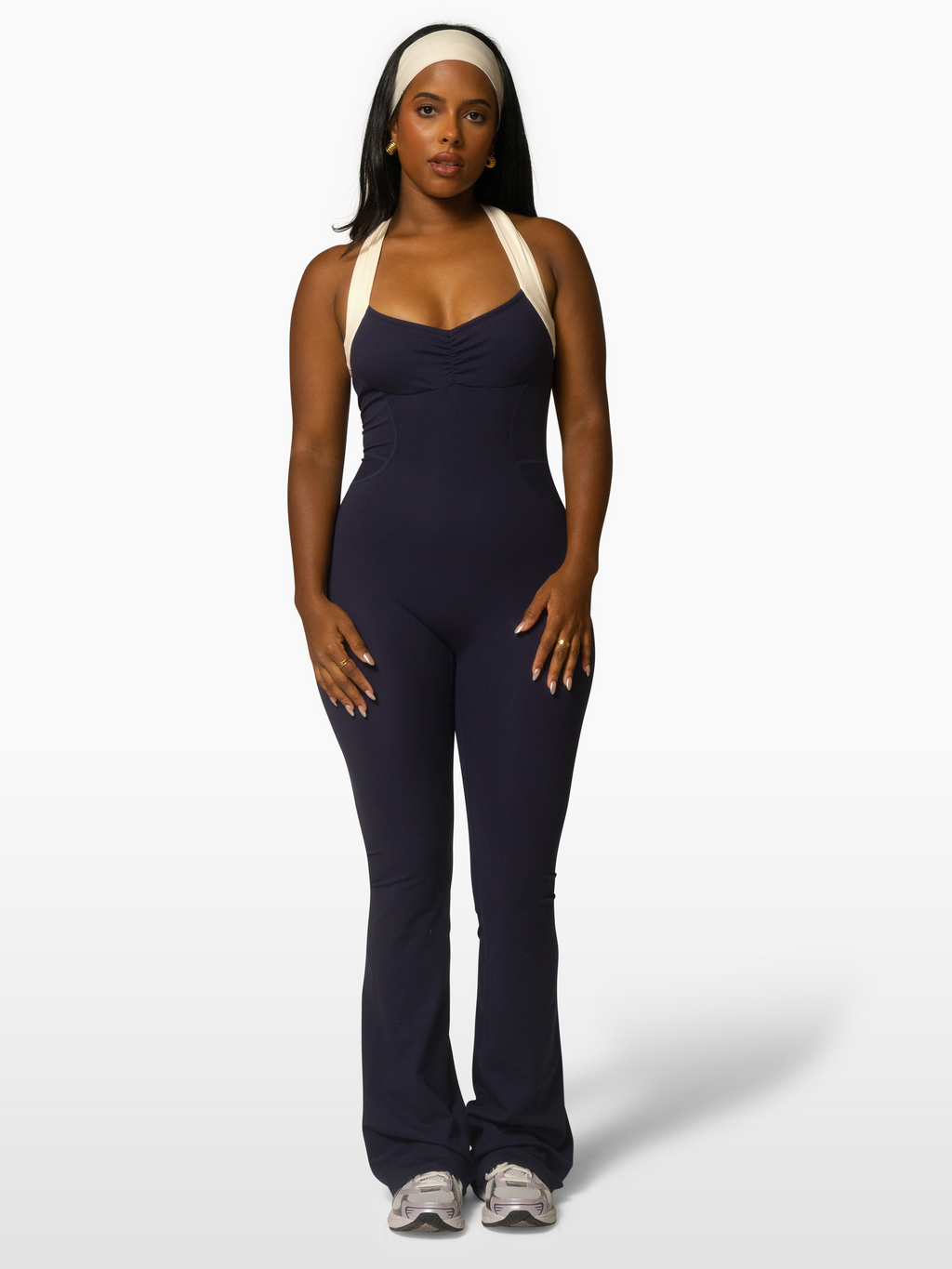 The Sculpt Onesie / Navy-Cream