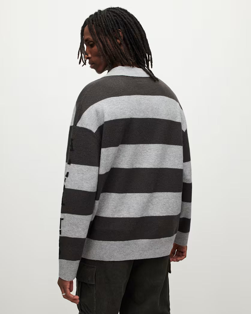 Racer Oversized Striped Polo Jumper