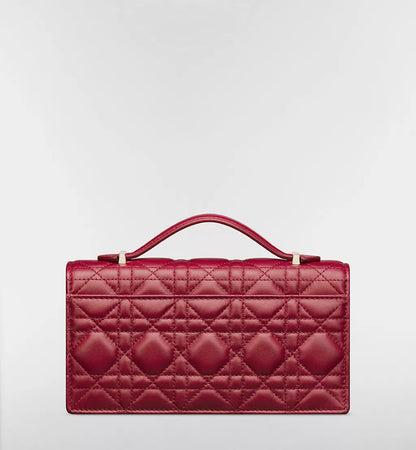 Cherry-red lambskin with Cannage motif