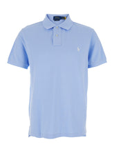 Polo ralph lauren "Regular Fit" Light Blue Polo Shirt with Classic Collar and Pony Embroidery on the Front in Cotton Piquet Man