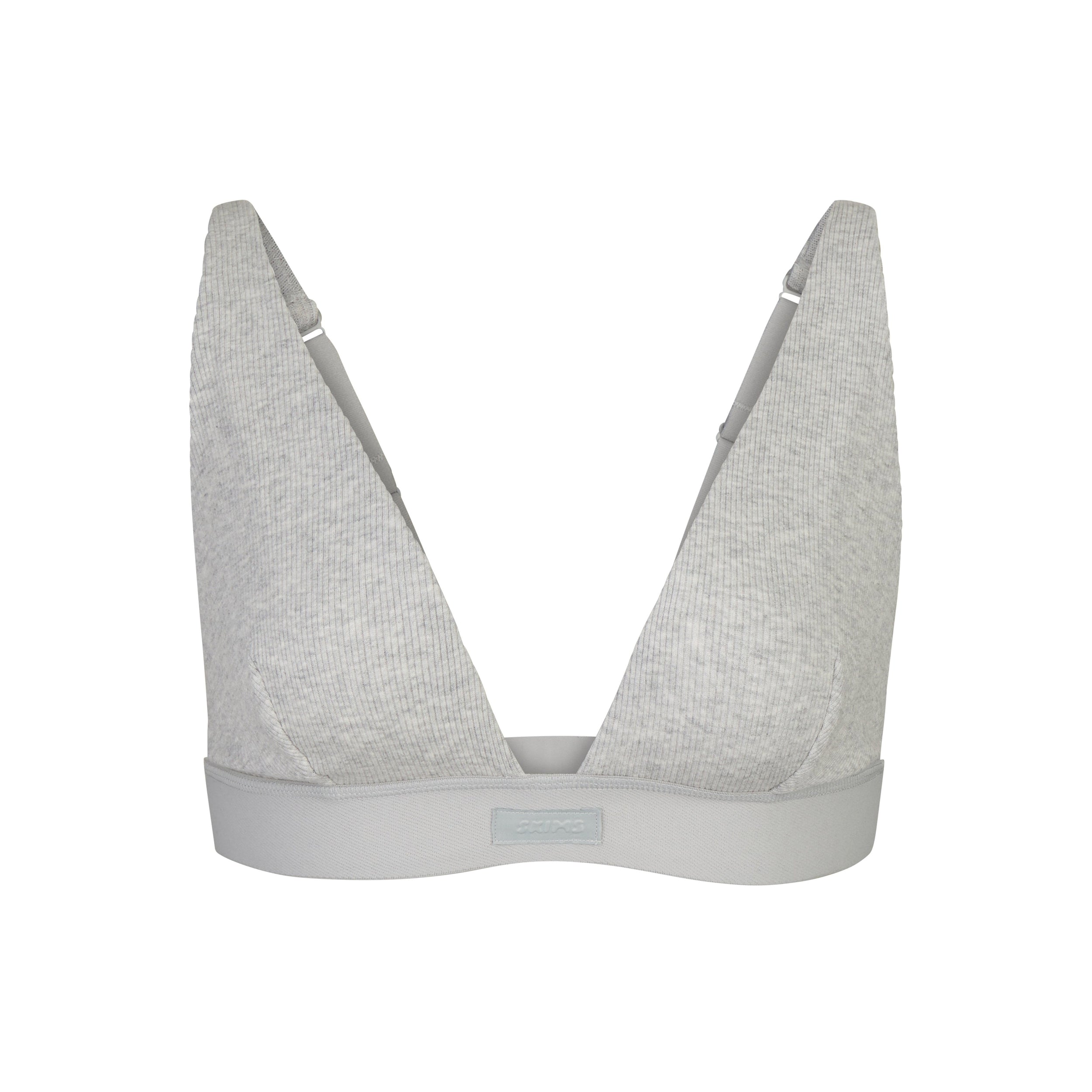 Cotton Rib Plunge Bralette