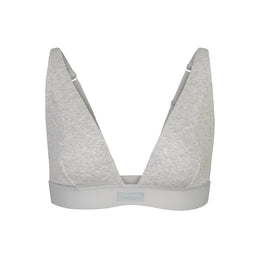 Cotton Rib Plunge Bralette