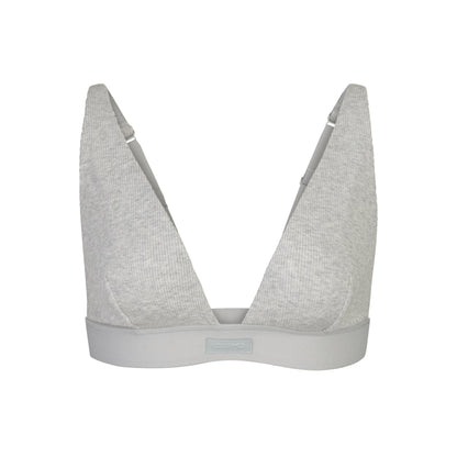Cotton Rib Plunge Bralette