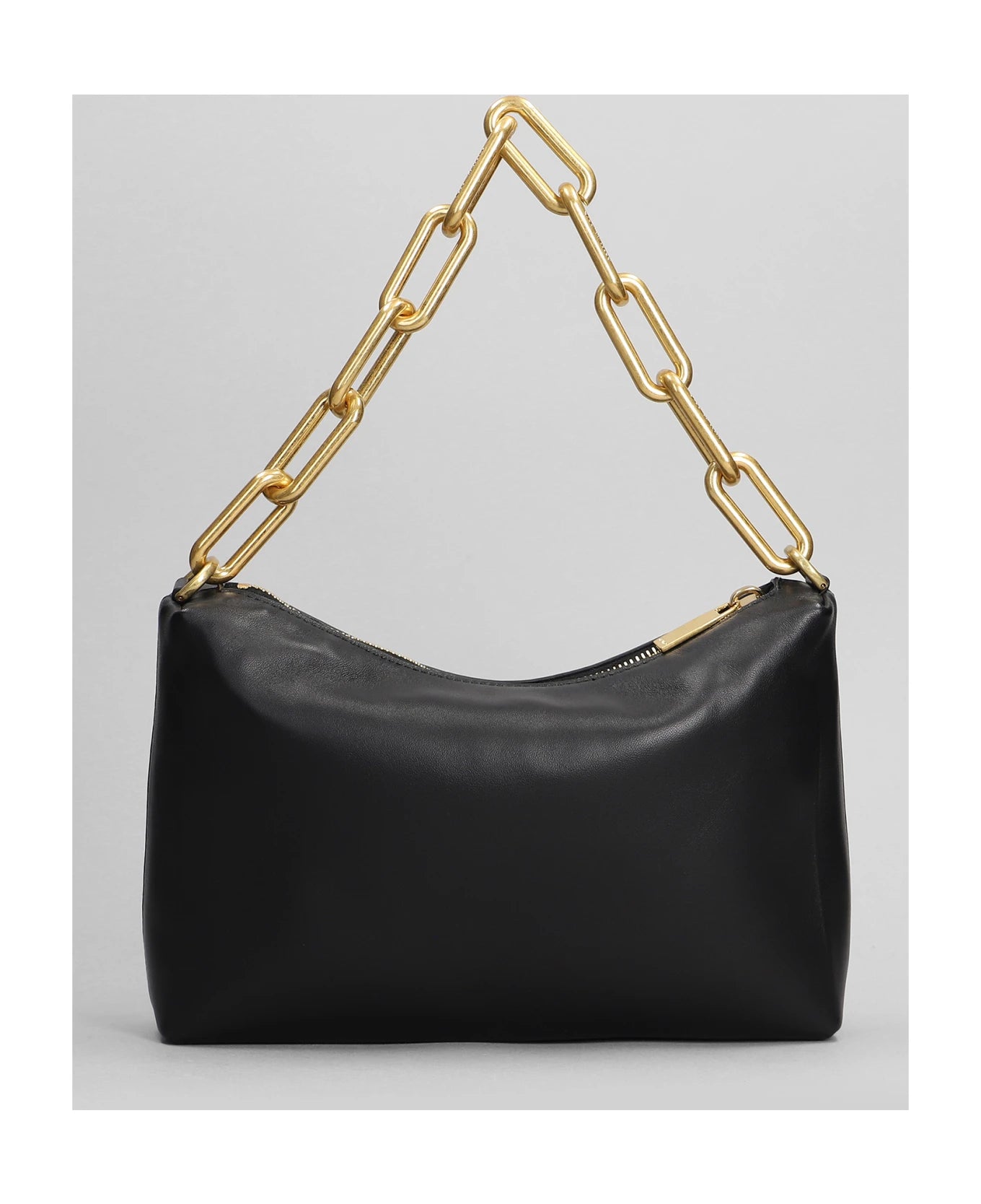 Hand Bag In Black Leather