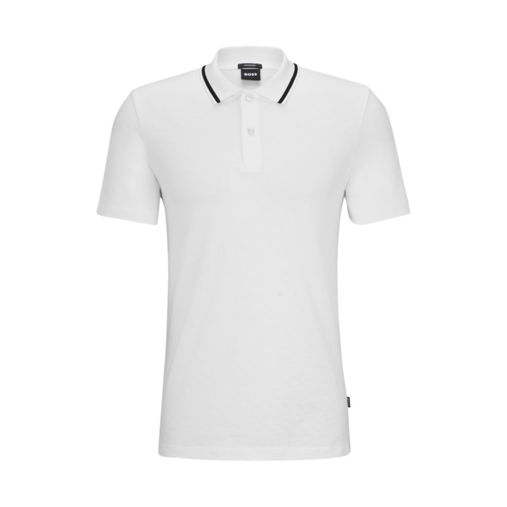 Hugo Boss regular-fit polo shirt with monogram jacquard - Size: L T-Shirts | Shop From The Mirage