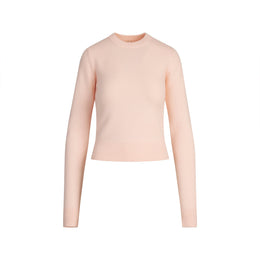 Sweater Knits Ribbed Long Sleeve Fitted Crew Neck