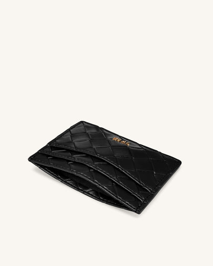 Woven Texture Card Holder - Dark Brown Green