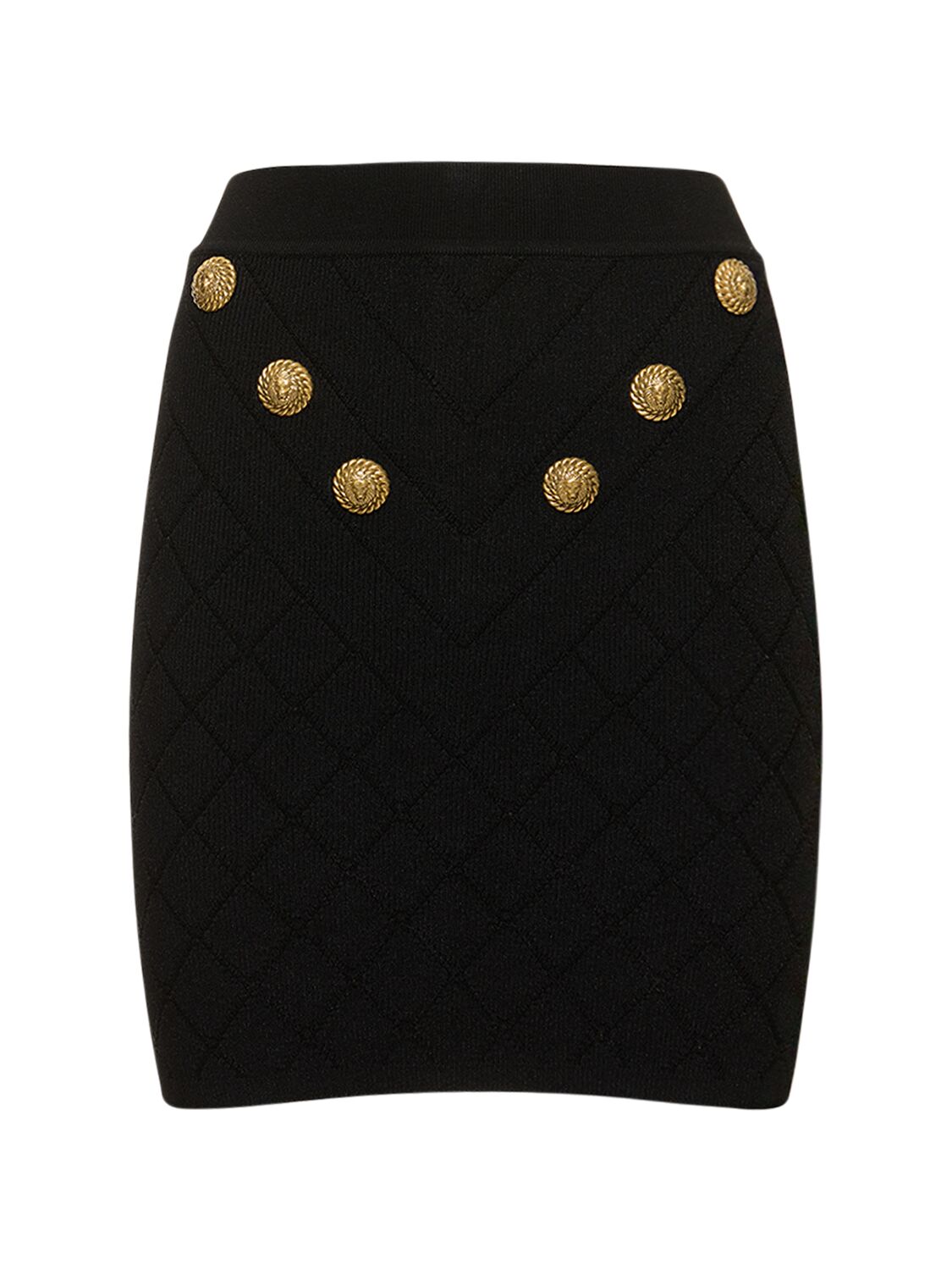 Balmain Knit mini skirt w/buttons