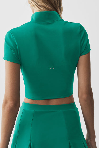 ALO Softsculpt Full Zip Short Sleeve