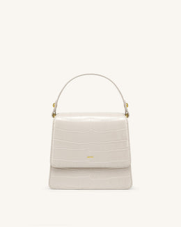 FAE Top Handle Crossbody - Nutella Croc