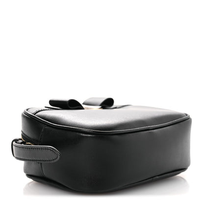 Smooth Calfskin Vara Bow Camera Bag Black