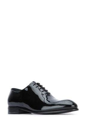 Zegna Men’s Black Cow Leather Dress Shoes – Made in Italy | Ovine Skin Lining & Cuoio Sole